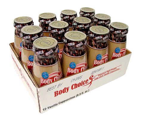 HIGH PROTEIN DRINK - BODY CHOICE PREMIUM HIGH PROTEIN 12ct - 9.5oz VANILLA CAPPUCCINO DRINK F00008