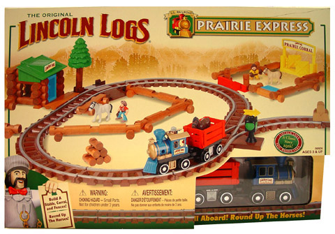 K'NEX - LINCOLN LOGS PRAIRIE EXPRESS TRAIN AND BUILDING SET 00926