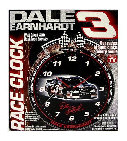 Dale Earnhardt Race Clock With Real Race Sounds 7435