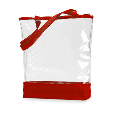 Clear/Red Tote By Toppers 08044001