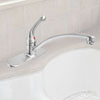 Delta Signature single-handle kitchen faucet with swivel spout, in Brilliance Stainless finish