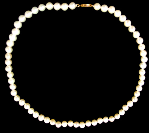 PEARL NECKLACE - CULTURED PEARL 18 INCH NECKLACE 14414