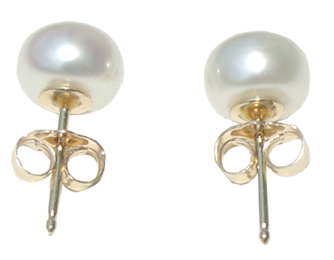 Pearl Stud Earrings - 14721 with Free Insured Shipping! 14721