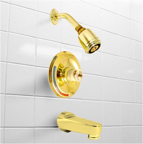 Delta 1488 Classic Scald-Guard Tub/Shower Faucet, in Polished Brass Finish 1488-CPB