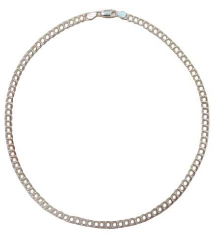 STERLING SILVER 18 INCH ITALIAN ROMBO NECKLACE 15813