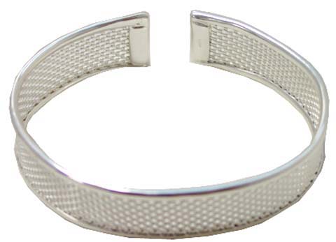 STERLING SILVER ITALIAN WEAVED CUFF 7 INCH BRACELET 15990