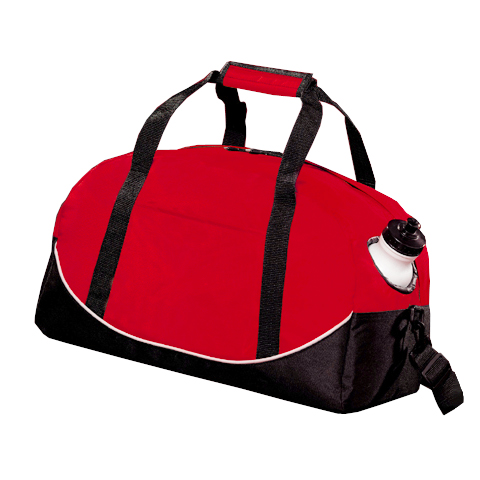 Red/Black Sport Bag W/Hidden Water Bottle Pocket By Toppers 16180105