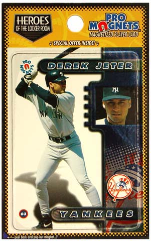 PLAYING CARDS: HEROES OF THE LOCKER ROOM - DEREK JETER MLB MAGNETIC PLAYERS CARD 2807