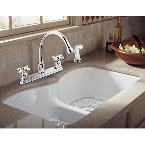 Peerless? Kitchen Faucet Chrome Finish with Spray 3351