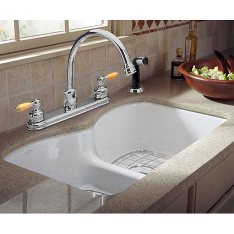 Peerless 3357 Kitchen Faucet Chrome Finish with Spray 3357