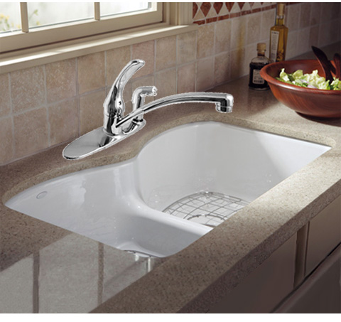 Peerless 3610 Single Handle Kitchen Faucet with Spray, Chrome Finish 3610