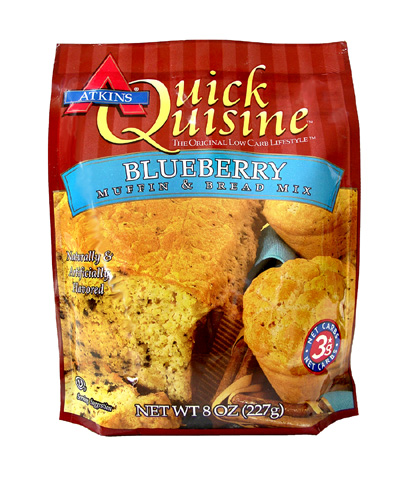 ATKINS MUFFIN AND BREAD MIX 6 PCS. - ATKINS QUICK QUISINE 8oz BLUEBERRY MUFFIN AND BREAD MIX 6 Pcs CASE PACK 37371CASE