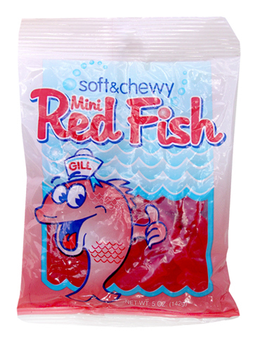CANDY- MINI RED FISH 5 oz CANDY 40758