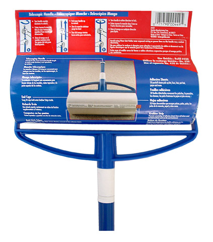 QUICKIE -  FLOOR LINT ROLLER WITH TELESCOPING POLE 449