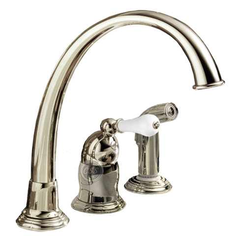 Delta Select-Brizo Kitchen Faucet - Delta Select (Brizo) Two-Handle Kitchen Faucet with Sprayer, in Brilliance? Polished Nickel Traditional Finish 61201-PN134
