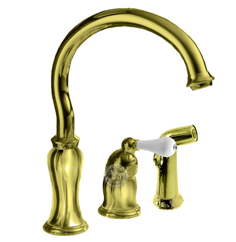 Delta Select-Brizo Kitchen Faucet - Delta Select (Brizo) Single-Handle Traditional Kitchen Faucet with Sprayer, in Brilliance? Brass Finish 61301-BB134