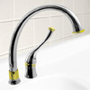 Delta Select (Brizo) Single-Handle Contemporary Kitchen Faucet, in Polished Chrome Brilliance? Brass Finish
