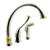Delta Select (Brizo) Single-Handle Contemporary Kitchen Faucet with Sprayer, in Polished Nickel Brilliance? Brass Finish