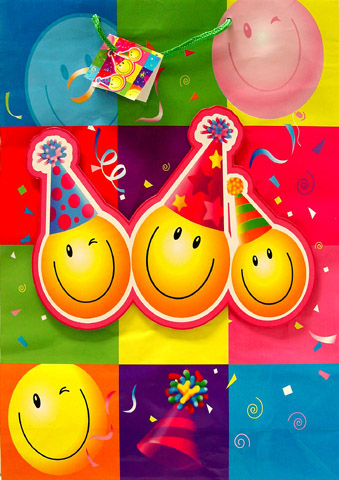 GIFT BAG POP UP BIRTHDAY JUMBO 12 ASSORTED COLORES AND STYLES 64156