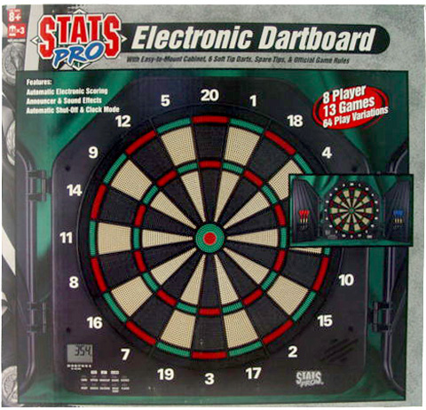 ELECTONIC DARTBOARD - STATS PRO ELECTRONIC DARTBOARD WITH CABINET 78084