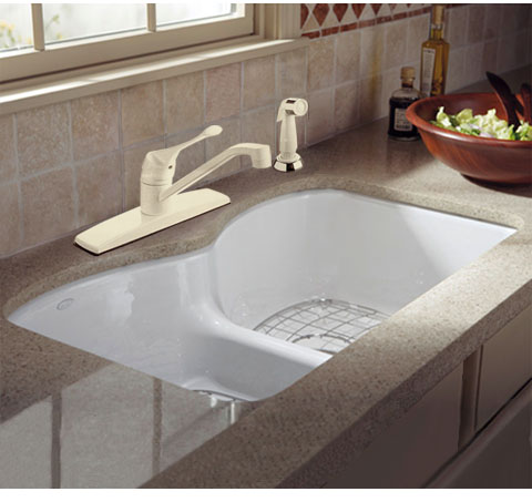 Peerless 8250 Single Handle Kitchen Faucet, Almond Finish 8250AL