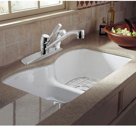 Peerless� 88240 Single Handle Kitchen Faucet with Spray, Polished Chrome Finish 88240PC