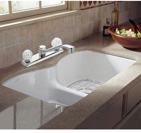 Peerless 9207 Two Handle Kitchen Faucet, Chrome Finish 9207