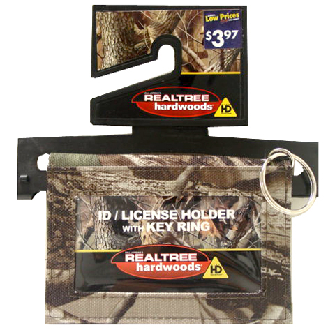 Realtree Hardwoods Camouflage Id/License Holder With Key Ring 958742-WM