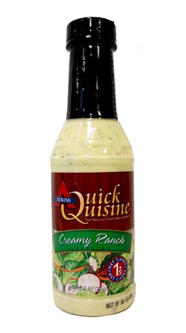 ATKINS DRESSING - ATKINS QUICK CUISINE CREAMY RANCH SALAD DRESSING WITH FREE SHIPPING L-38261-A