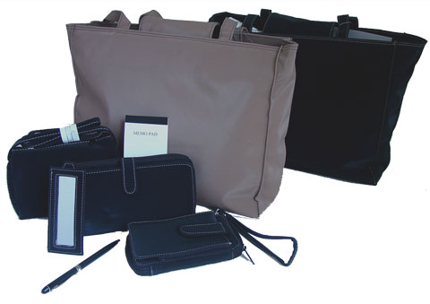 Linda Dano Designer 2pc Nylon Tote Bag With 7pc Organizer & Accessory Set A103883