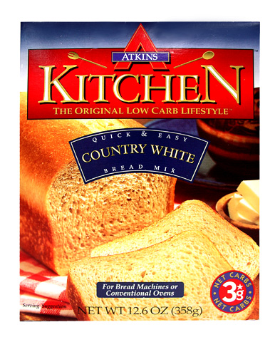 ATKINS KITCHEN BREAD MIX 12 PCS. - ATKINS KITCHEN QUICK & EASY COUNTRY WHITE BREAD MIX CASE PACK AKQECWCASE