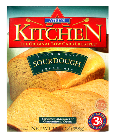 ATKINS BREAD - ATKINS KITCHEN  QUICK & EASY SOURDOUGH BREAD MIX 12 Pcs CASE PACK AKSBCASE
