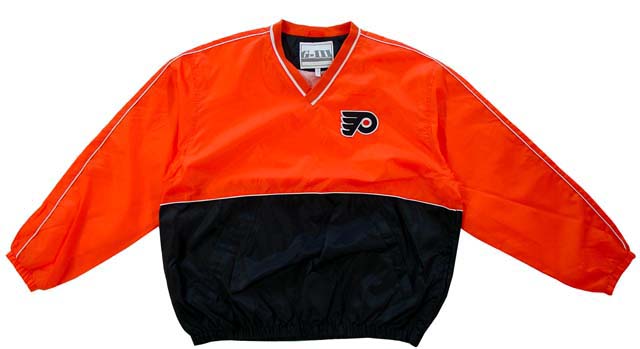 G-III Philadelphia Flyers Nhl Pull Over V-Neck Wind Breaker ALPA09201