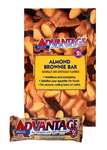 Atkins Advantage bars ATKINS ADVANTAGE ALMOND BROWNIE 180 BARS CASE PACK WITH FREE SHIPPING ARALBCASE