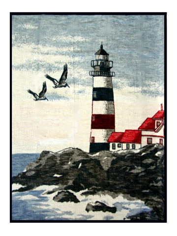 Decora Lighthouse 60 Inch X 80 Inch Throw Blanket D52063