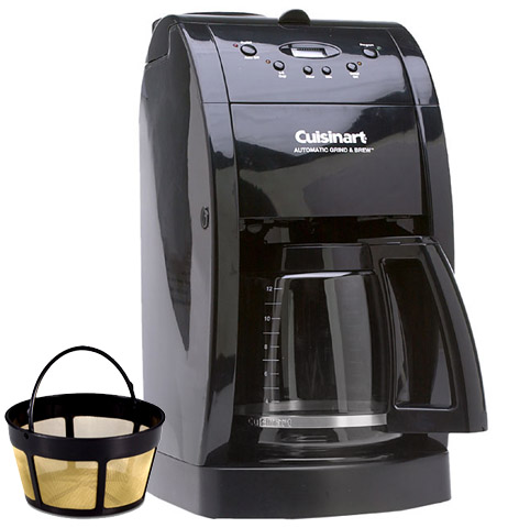 Free Premium Coffee on Cuisinart Grind & Brew Coffeemaker DGB500 with Gold Tone Filter DGB500GTF-B