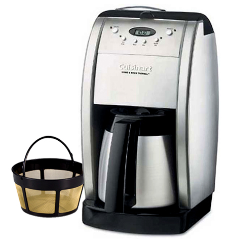 FREE SHIPPING & COFFEE ON Cuisinart DGB-600BC Grind & Brew Thermal� 10cup Automatic Coffeemaker with New Gold Filter DGB600BCGTF