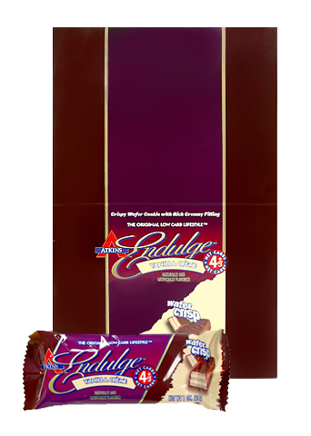 Atkins Endulge Bars ATKINS ENDULGE VANILLA CREME WAFER CRISP 180 BARS CASE PACK WITH FREE SHIPPING F101585CASE