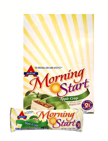 Atkins Morning Start ATKINS MORNING START APPLE CRISP 180 BARS CASE PACK WITH FREE SHIPPING F101609CASE