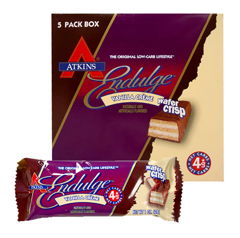 Atkins Endulge Bars ATKINS ENDULGE VANILLA CREME WAFER CRISP 60 BARS CASE PACK WITH FREE SHIPPING F106769CASE
