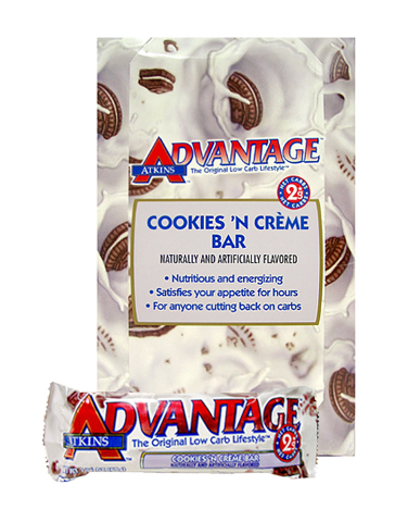 Atkins Advantage bars ATKINS ADVANTAGE COOKIES & CREME BAR 15ct DISPLAY BOX F30079