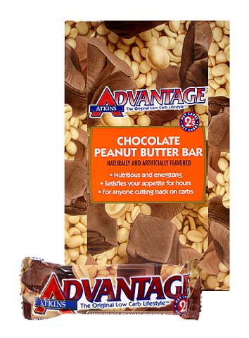 Atkins Advantage bars ATKINS ADVANTAGE CHOCOLATE PEANUT BUTTER 180 BARS CASE PACK WITH FREE SHIPPING F30222CASE