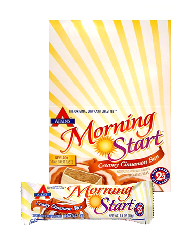 Atkins Morning Start Creamy Cinnamon Bun 180 Bars Case Pack With Free Shipping F309295CASE