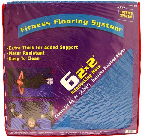 Fitness Flooring System Interlocking Foam Mats - 6 - 2 Feet X 2 Feet TFF2006