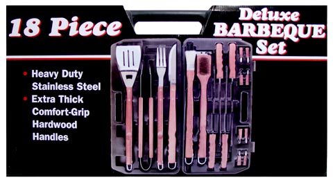 BBQ Time - Deluxe 18-Piece Barbeque Set with GRHW918