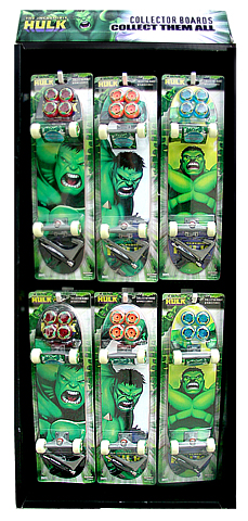 HULK MINI SKATEBOARD - INCREDIBLE HULK MINI COLLECTORS SKATEBOARD DISPLAY H-5600