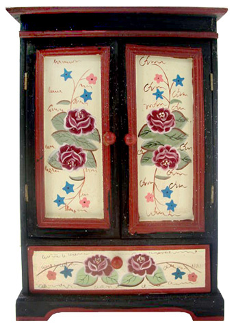 DECORATIVE HAND PAINTED DRESSER BOX HF2333