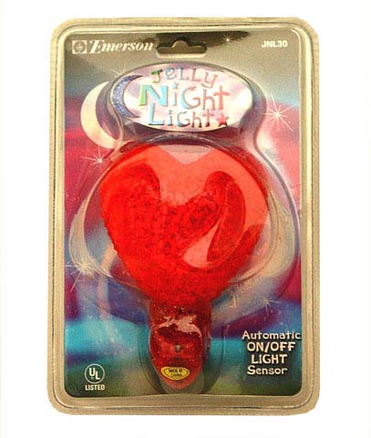 Emerson Heart Shaped Jelly Automatic Night Light JNL30