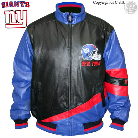 New York Giants Genuine Leather Jacket, by G-III LA53160-GIA