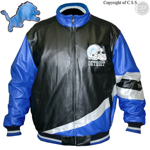 Detroit Lions Genuine Leather Jacket, by G-III LA53160-LIO